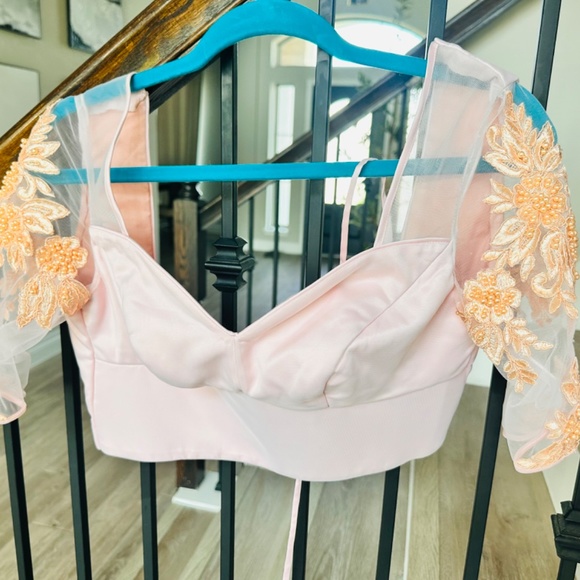 NEW Beautiful net reception saree  with saree jacket ( blouse) - Picture 11 of 16